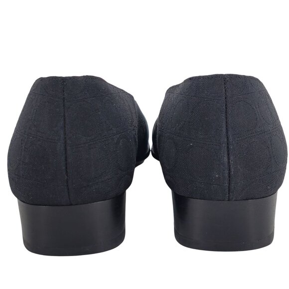 Salvatore Ferragamo Italy Womens 8AA Black Signature Gancini Dress Shoe Pumps - Picture 3 of 11